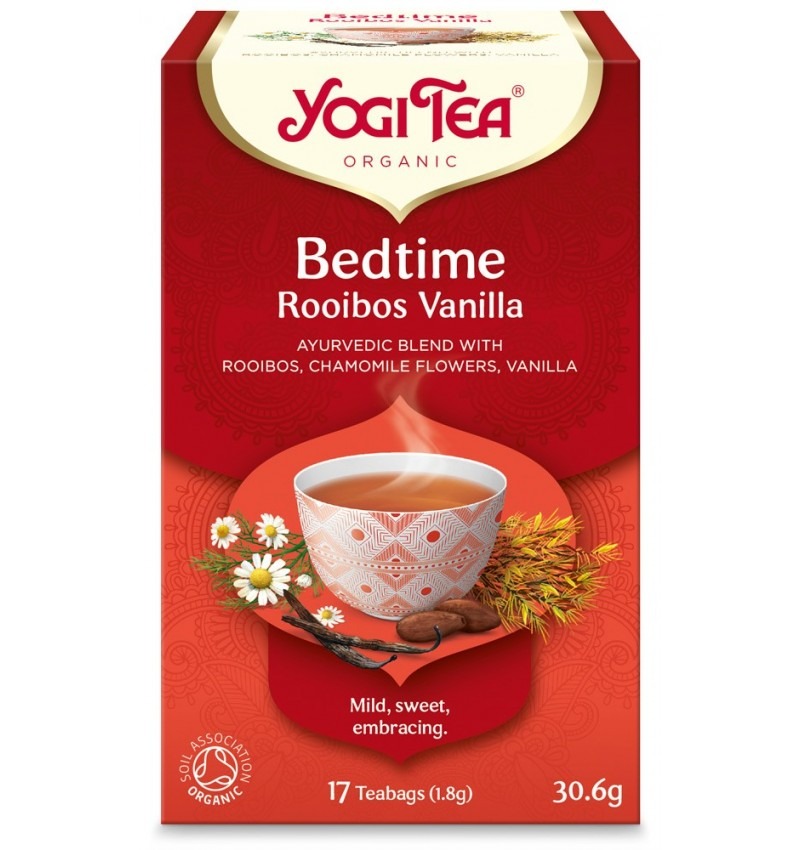 Ceai bio Bedtime cu rooibos, musetel si vanilie, 17 plicuri, Yogi Tea
