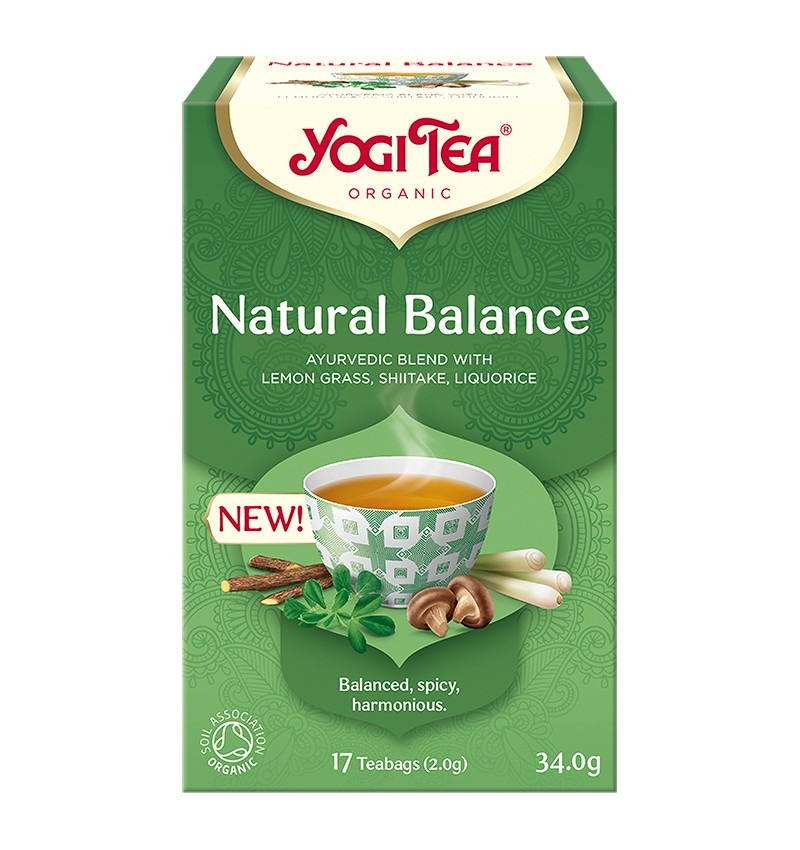 Ceai bio Natural Balance cu lemon grass, lemn dulce si shiitake, 17 plicuri, Yogi Tea
