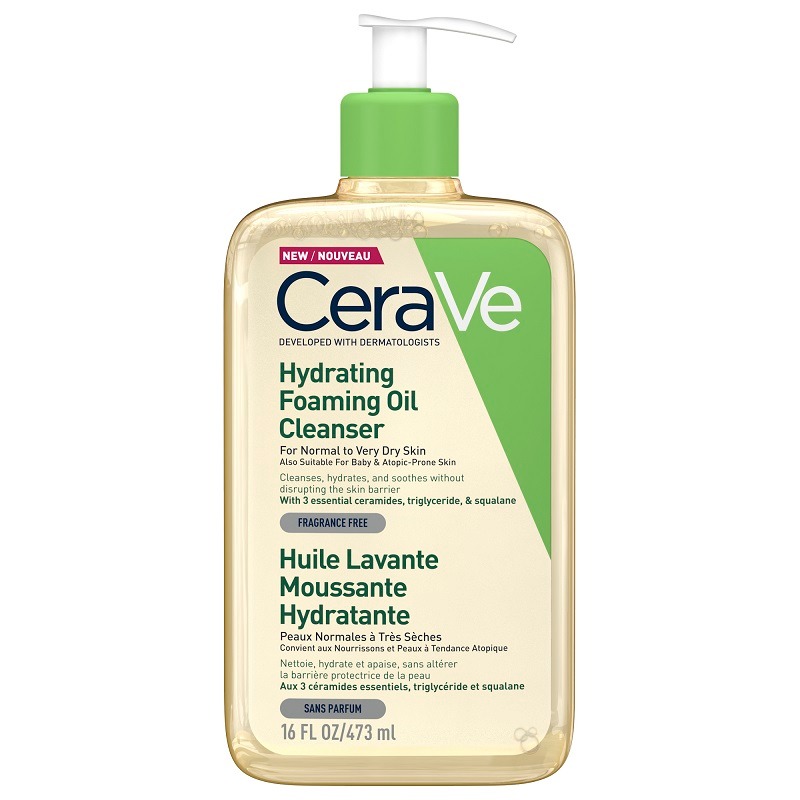 Ulei de curatare spumant hidratant pentru piele normala si uscata, 473ml, CeraVe