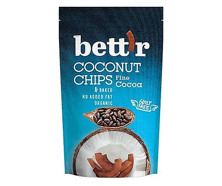 Chips de cocos cu cacao eco, 70g, Bettr