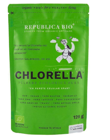 Chlorella pulbere eco, 125g, Republica Bio
