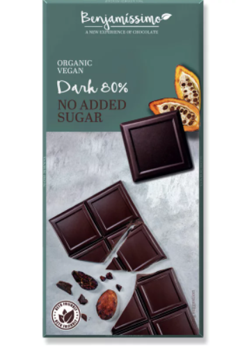 Ciocolata bio 80% cacao, 70g, Benjamissimo