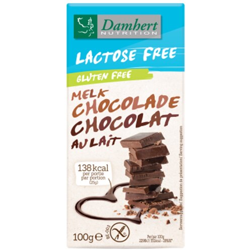 Ciocolata cu lapte fara gluten, 100g, Damhert Nutrition