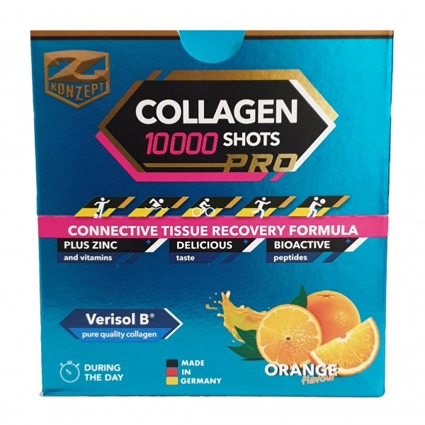 Colagen lichid 10000 Pro shots cu aroma de portocala, 25ml, 20 fiole, Z-Konzept