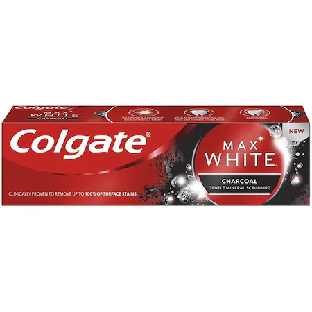Pasta de dinti Max White Charcoal, 75ml, Colgate