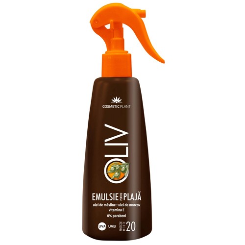 Emulsie pentru plaja spray SPF20 Oliv, 200ml, Cosmetic Plant