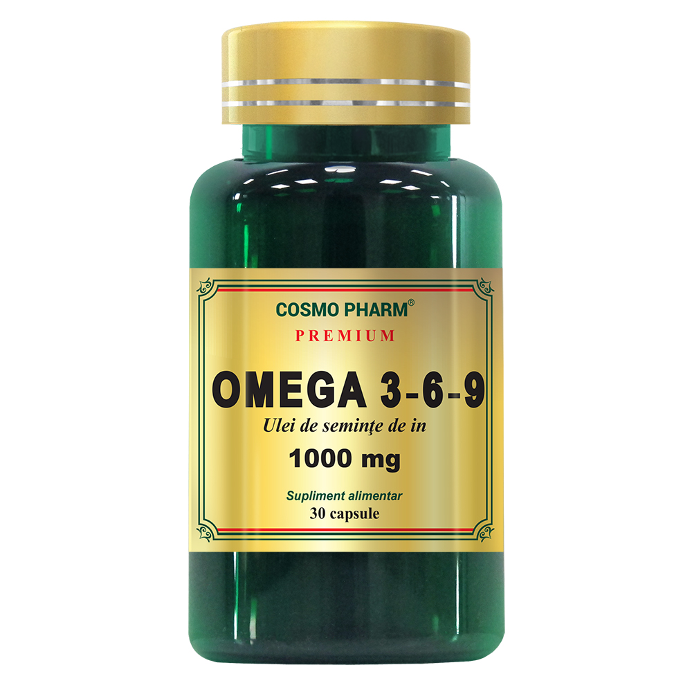Omega 3-6-9 1000mg Ulei seminte de In, 30 capsule, Cosmopharm