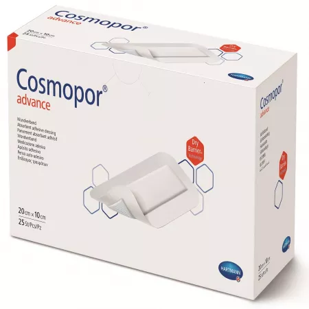 Plasturi sterili autoadezivi Cosmopor Advance, 20 x 10cm, 25 bucati, Hartmann
