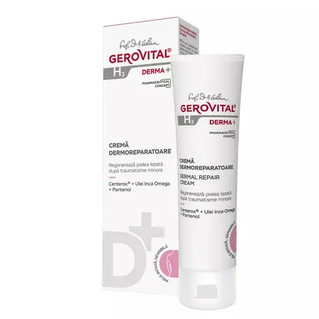 Crema dermoreparatoare H3 Derma+, 50ml, 384, Gerovital