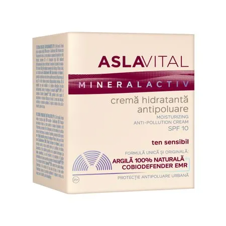 Crema hidratanta antipoluare SFP10 Mineralactiv, 50ml, 153, Aslavital