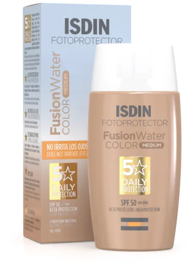 Crema protectie solara pentru fata SPF50 Fusion Water Color, 50ml, ISDIN