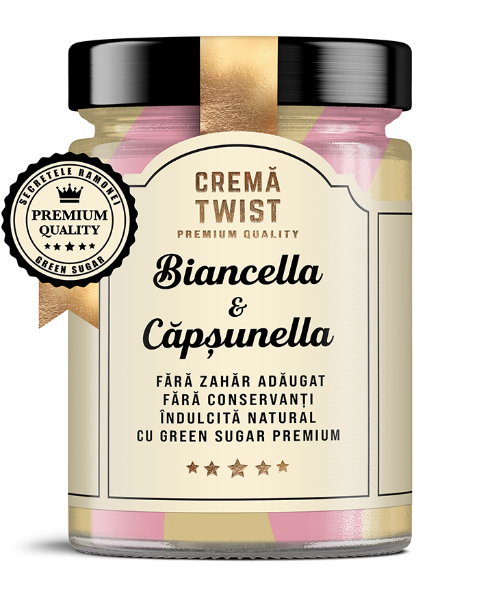 Crema Twist Biancella & Capsunella, 350g, Remedia