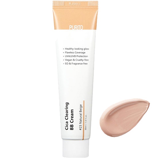 Crema Coloranta de fata BB Cream 23 Natural Beige Cica Clearing, 30 ml, Purito