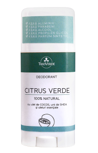 Deodorant natural cu citrus verde, 60 g, Trio Verde