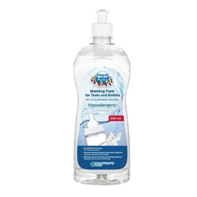 Detergent lichid hipoalergenic pentru biberoane si tetine, 500ml, 1/500, Canpol