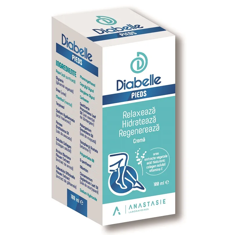 Crema pentru piciorul diabeticului Diabelle Pieds, 100ml, Anastasie Laboratoires
