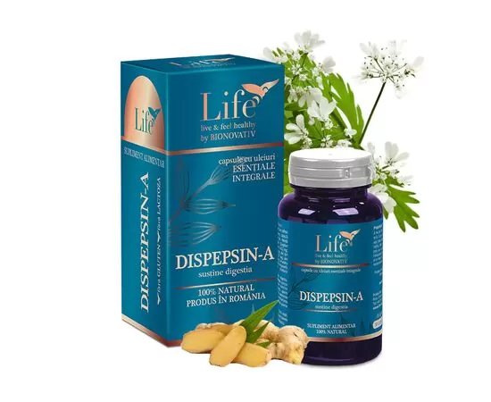 Dispepsin-A Capsule cu Uleiuri Esentiale Integrale 30 capsule Bionovativ Life