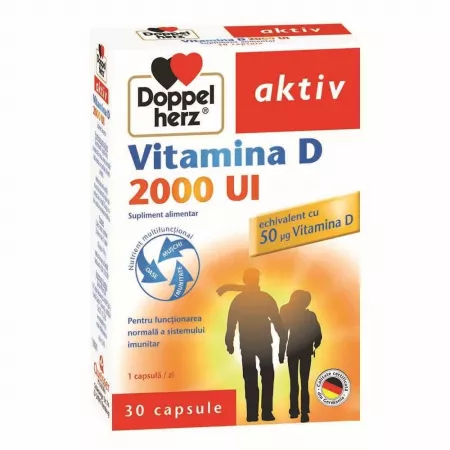 Vitamina D 2000UI, 30 capsule, Doppelherz