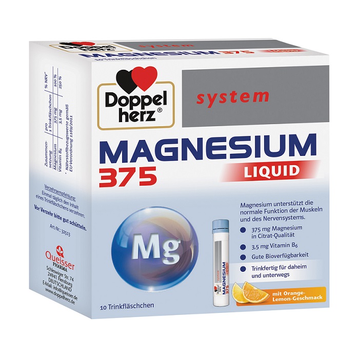DOPPELHERZ System Magneziu Liquid 375mg x 10fl