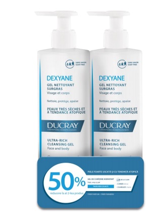 DUCRAY Dexyane gel curatare 400ml 1+1-50%