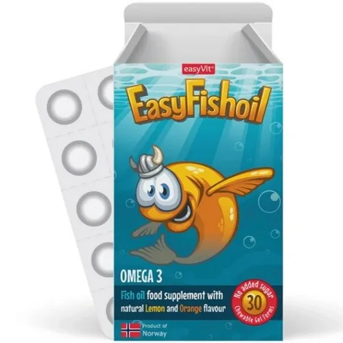 Easy fishoil Omega-3, 30 comprimate masticabile, Easy Vit