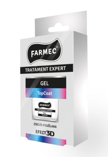 Gel Top Coat 3D efect Tratament Expert, 11 ml, Farmec 2844