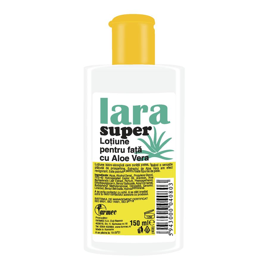 Lotiune pentru fata cu aloe vera Lara Super, 150 ml, Farmec 408