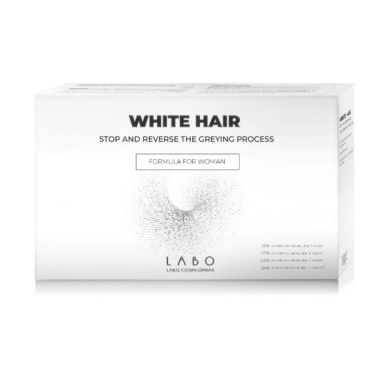 Fiole tratament White Hair pentru stoparea si inversarea procesului de albire a parului, pentru femei, 20 fiole