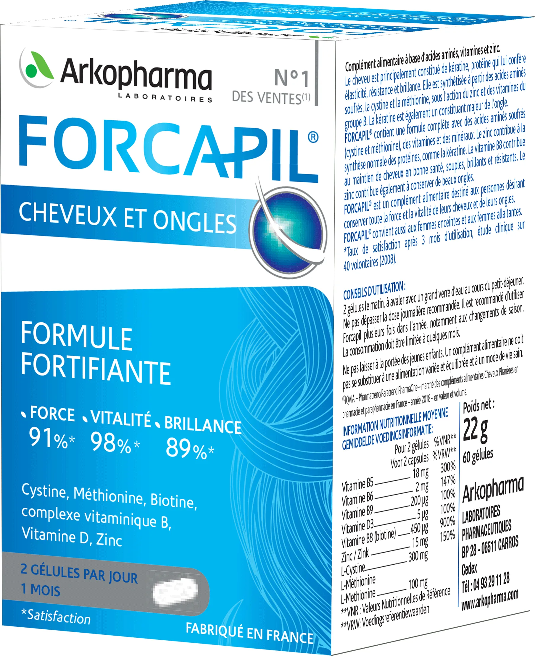 Forcapil, 60 capsule, Arkopharma