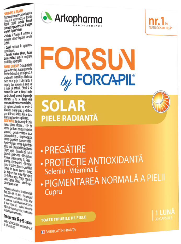 Forcapil Forsun Solar, 30 capsule, Arkopharma 