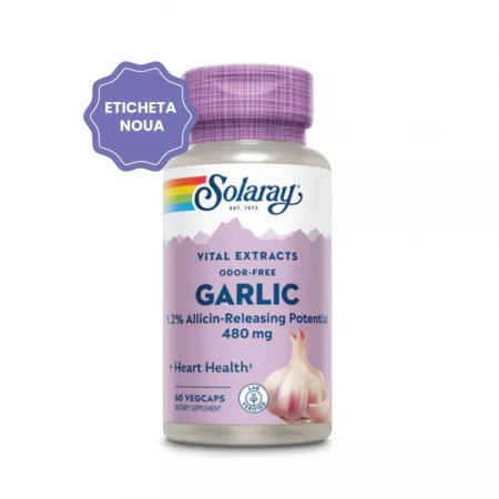 Garlic (Usturoi) 480mg Solaray, 60 capsule, Secom
