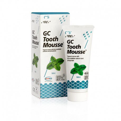 Crema dentara topica pe baza de apa cu aroma de Menta Tooth Mousse, 40 g, GC