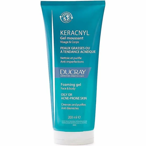 Gel spumant pentru pielea cu tendinta acneica Keracnyl, 200 ml, Ducray