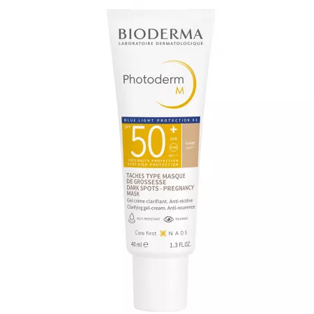 Gel-crema corectoare Photoderm M cu SPF50+, Claire Light, 40ml, Bioderma