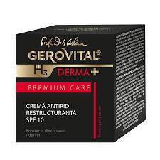 Crema antirid restructuranta SPF10 H3 Derma+ Premium Care, 50 ml, Gerovital 479