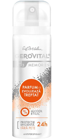 Deodorant antiperspirant spray H3 Memories, 150 ml, Gerovital 3772