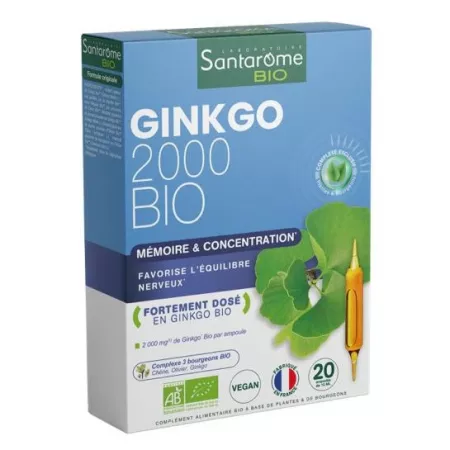 Ginkgo Bio 2000, 10ml, 20 fiole, Santarome