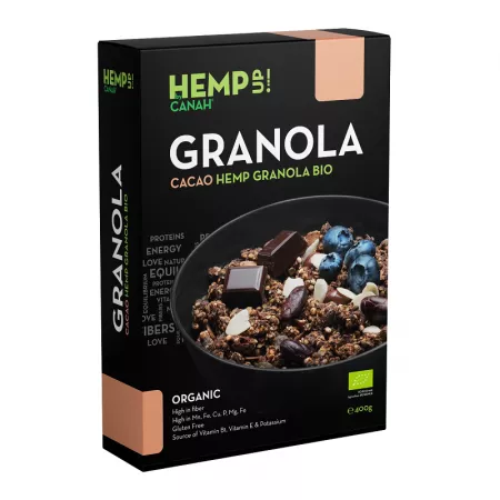 Cacao Hemp Granola Bio, 400g, Canah