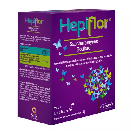Hepiflor Saccharomyces Boulardii 2g, 10 plicuri, Terapia