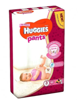 HUGGIES Pants 3 Girls (6-11kg) 44buc