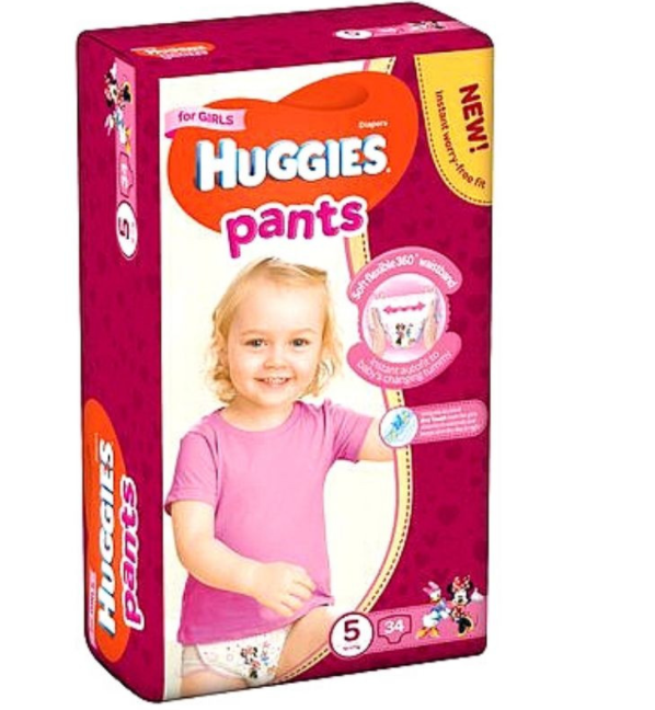 Cut Miscellaneous goods Deform HUGGIES Pants 5 Girl (12-17kg) x 34buc - Pret 58,00 lei - HUGGIES