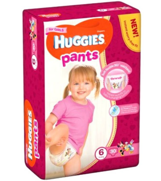 HUGGIES Pants 6 Girl (15-25kg) x 30buc