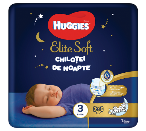 HUGGIES Scutece Elite Soft chilotei de noapte 3 (6-11kg) 23buc