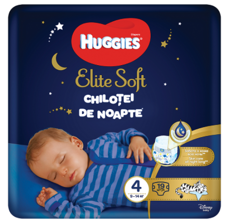 HUGGIES Scutece Elite Soft chilotei de noapte 4 (9-14kg) 19buc