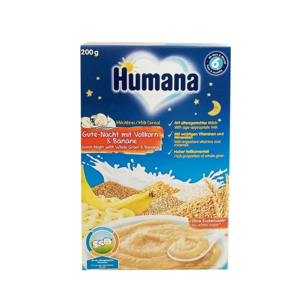 Humana Cereale Noapte Buna lapte, banane, 200g