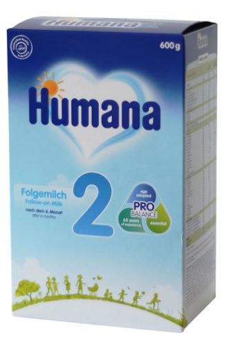 Lapte praf formula 2 Pro Balance, de la 6 luni, 600g, Humana