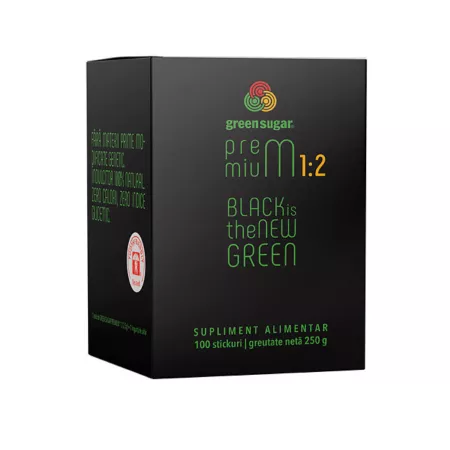 Green Sugar Premium 1:2, 100 plicuri, Remedia
