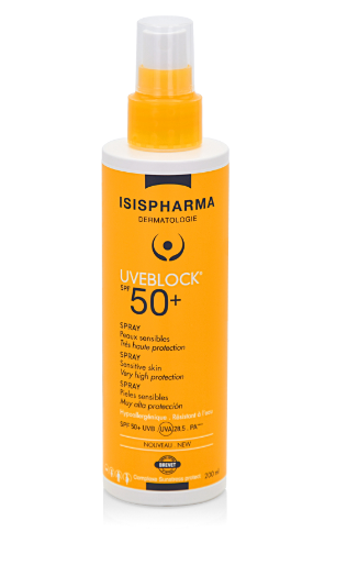 Spray cu protectie solara Uveblock SPF 50+, 200 ml, Isis Pharma
