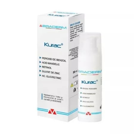 Crema Kurac pentru tratamentul acneei, 30ml, Braderm