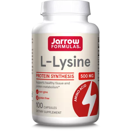 L-Lysine 500mg, 100 capsule, Jarrow Formulas